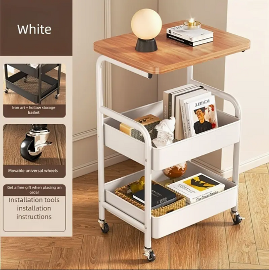 우드탑 3단 메탈 메쉬카트