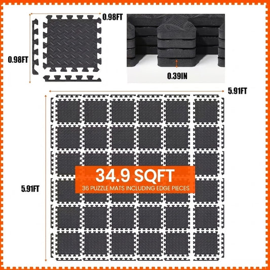 12x12" 퍼즐 매트 - 36장