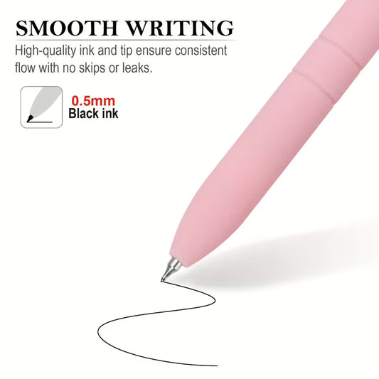 0.5mm 젤펜 7개 세트 (검은 잉크)