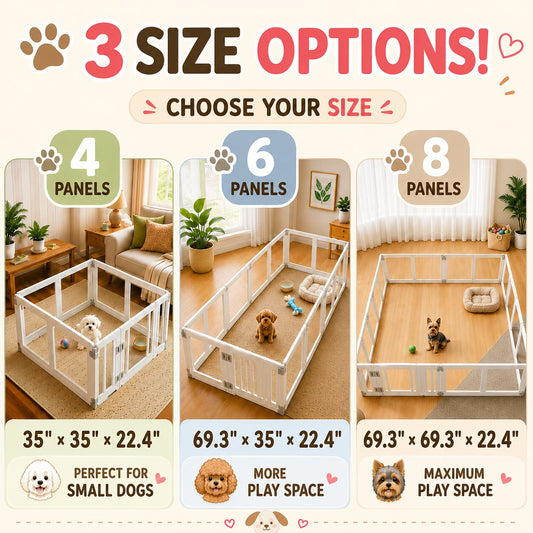 Modular Dog Playpen - 8 Panel (69.3 x 69.3 x 22.4")