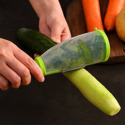 Vegetable Peeler with Catching Container - Random Color