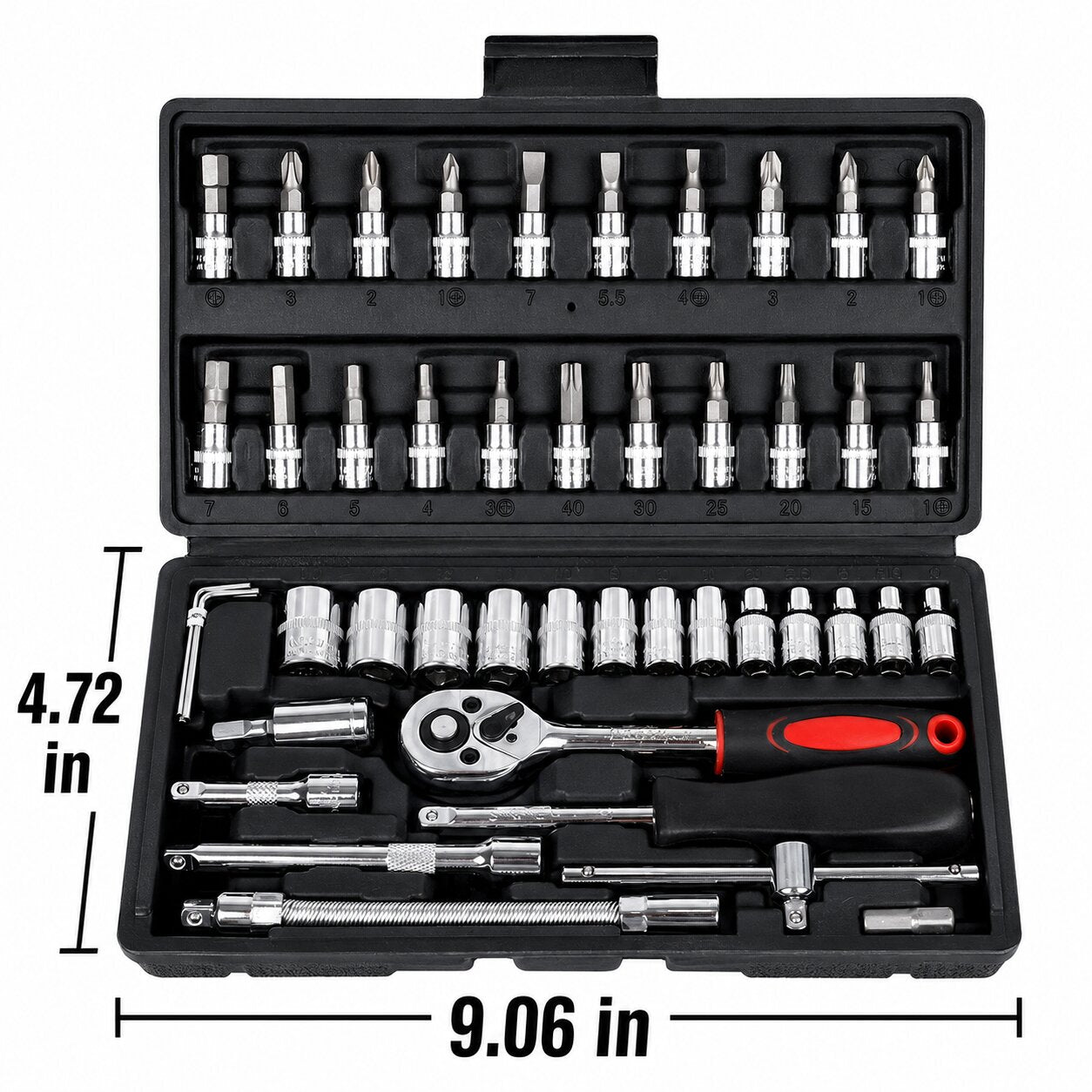 Socket Ratchet Wrench with Screwdriver Bits