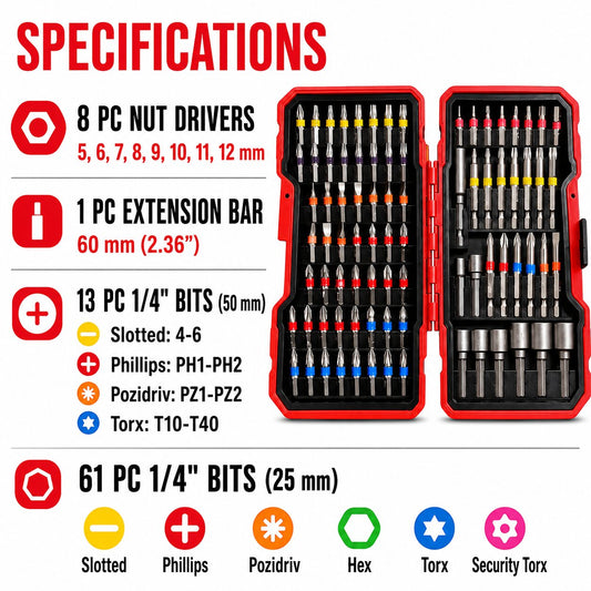 임팩트 드라이버 / 드릴 Bit 세트 - 83 PCS
