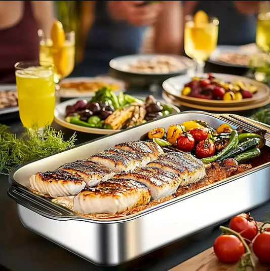 식재료 냉동보관 달라붙음 방지 - 스테인레스 용기 3개 Set