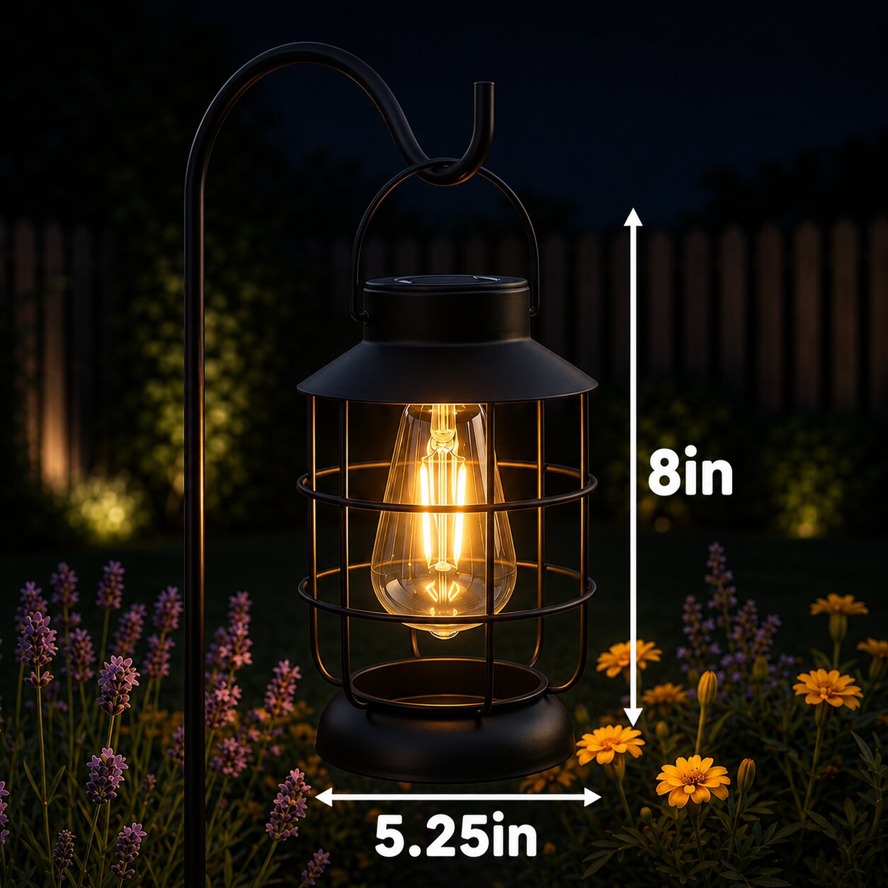 Vintage Solar Metal Lantern