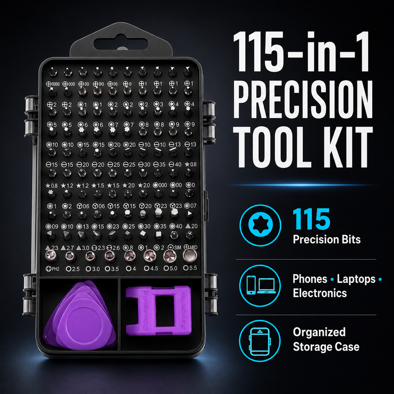 115-IN-1 Mini Precision Screwdriver Set