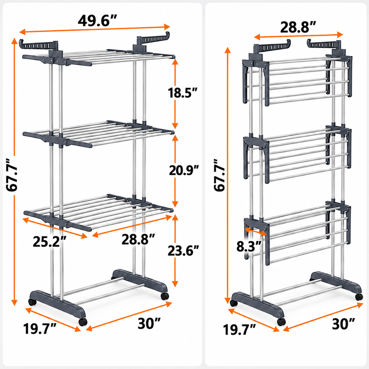 4-Tier Clothes Drying Rack