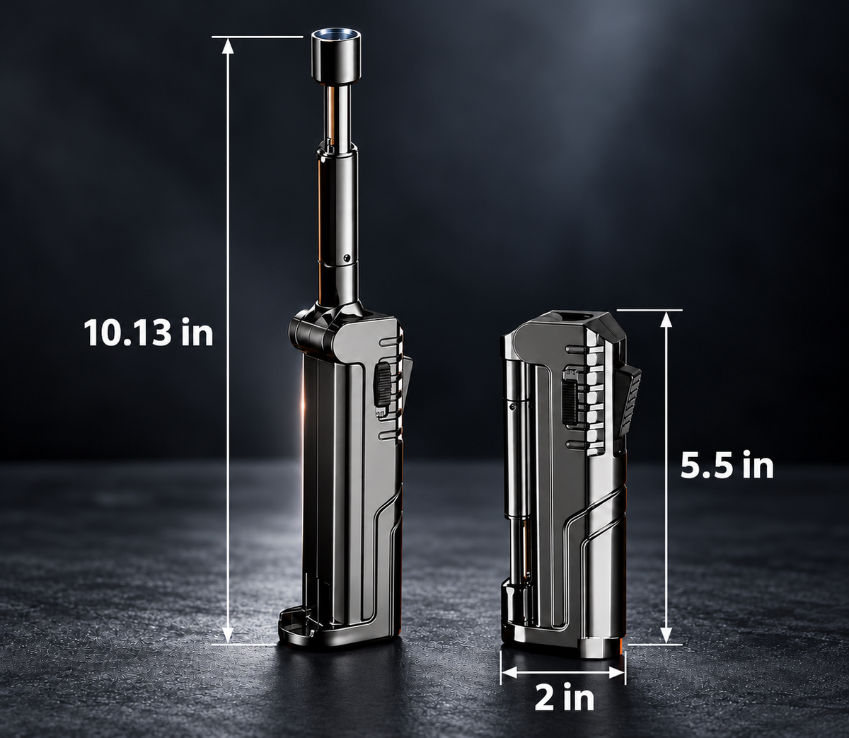 Foldable Jet Flame Torch Lighter (Butane Not Included)