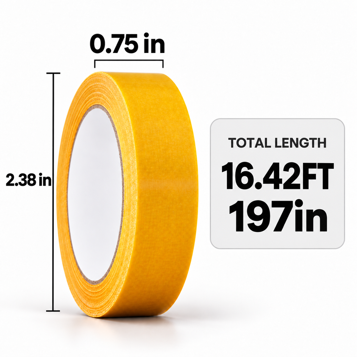 Fabric Double-Sided Tape - 0.75" x 16.4 FT