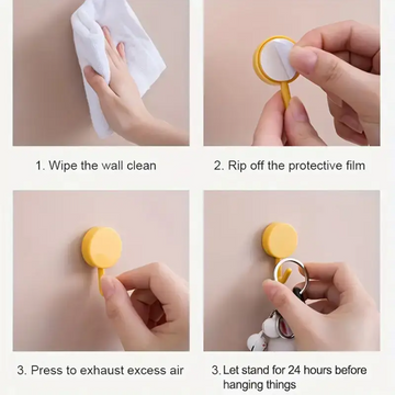 Self-Adhesive Hooks 10개 (색상중복)