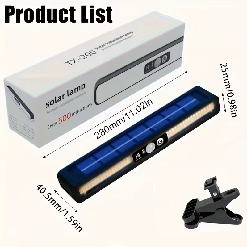 태양광 자동충전 클립 센서등 - 2개 세트