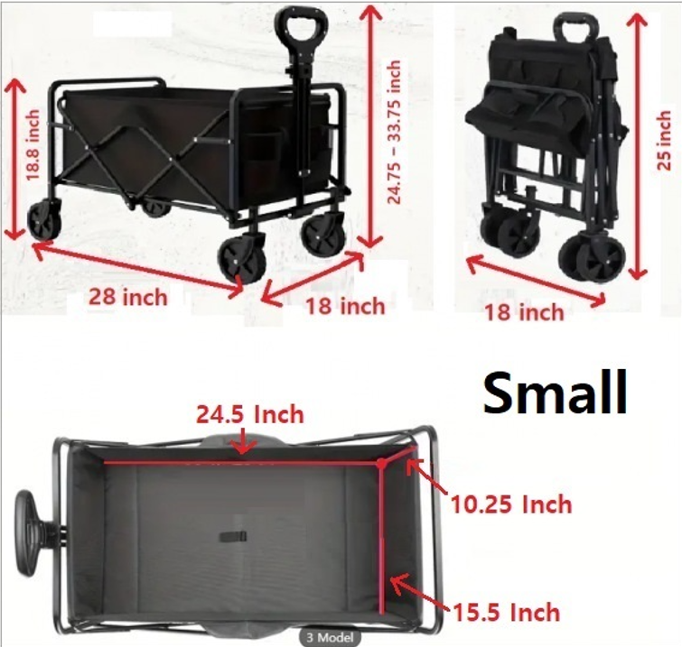 (신품) 장보고 집 도착후 차에서 물건 내릴때 쓰는 카트 Mini/small/Large