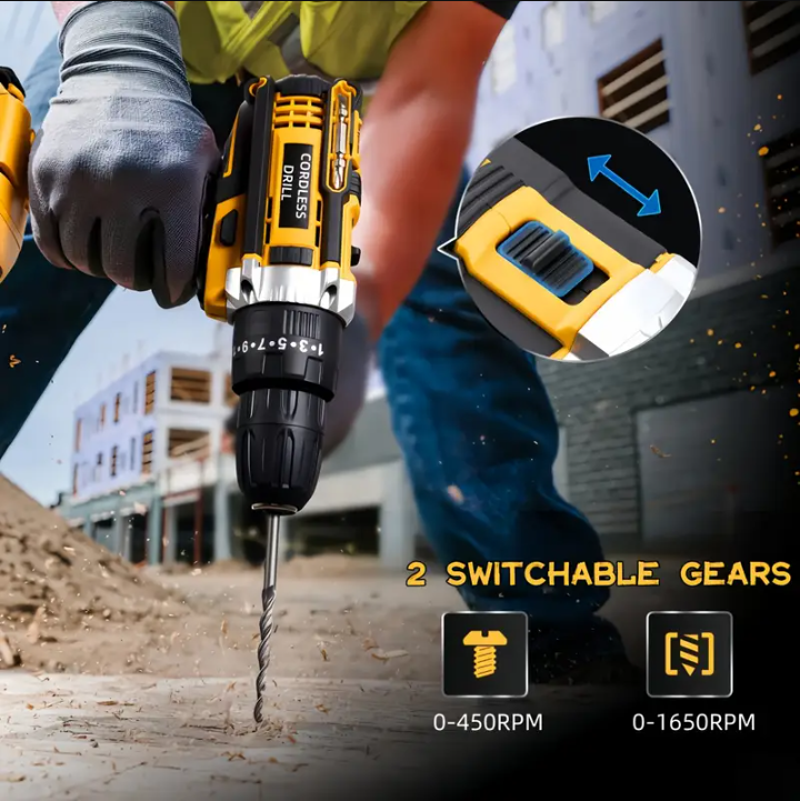 임팩트 드릴 398in-lbs 21V 2Ah x2