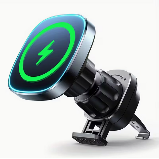 (신품) LED 차량용 폰 무선충전 거치대 - 에어컨 벤트 거치용