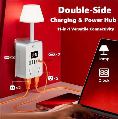 비상등 + 시계 파워 스트립 (멀티탭) 1250W