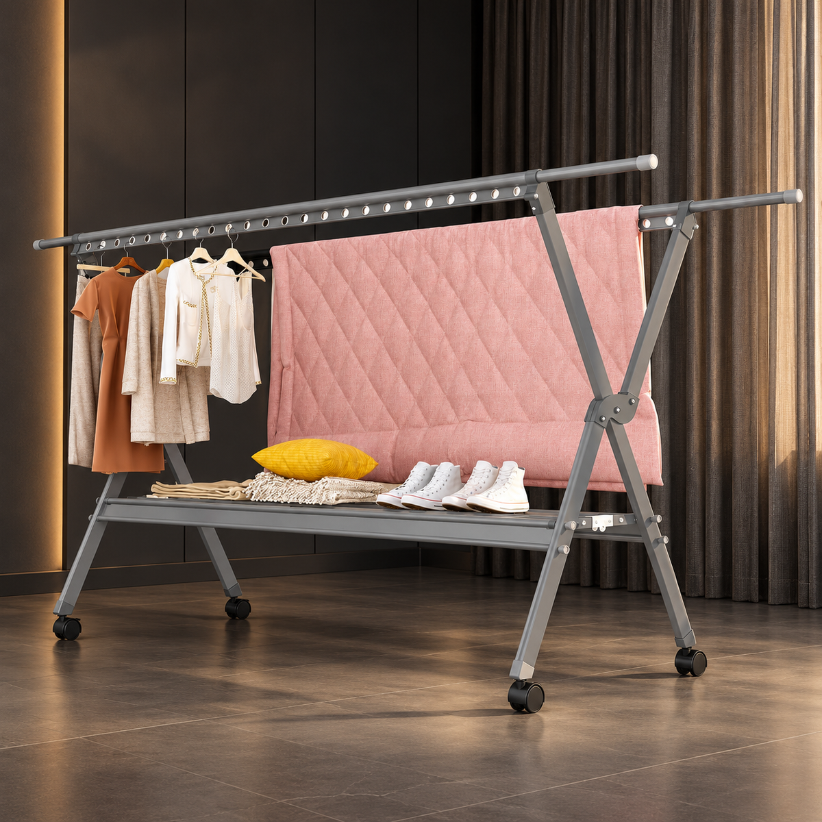 Foldable Clothes Drying Rack 53 - 93"