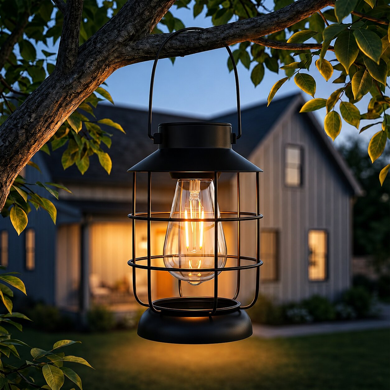 Vintage Solar Metal Lantern