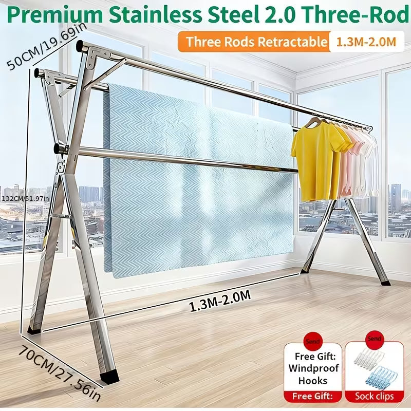 길이조절 이불빨래 건조대