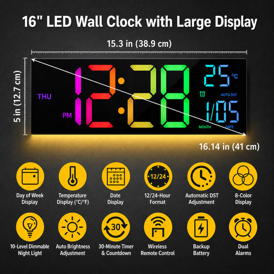 16인치 LED 벽시계