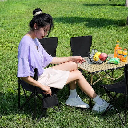 미니 캠핑 의자 - 검은색