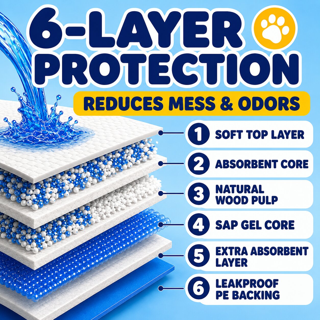 23.6" Dog Pee Pads - 100 Count