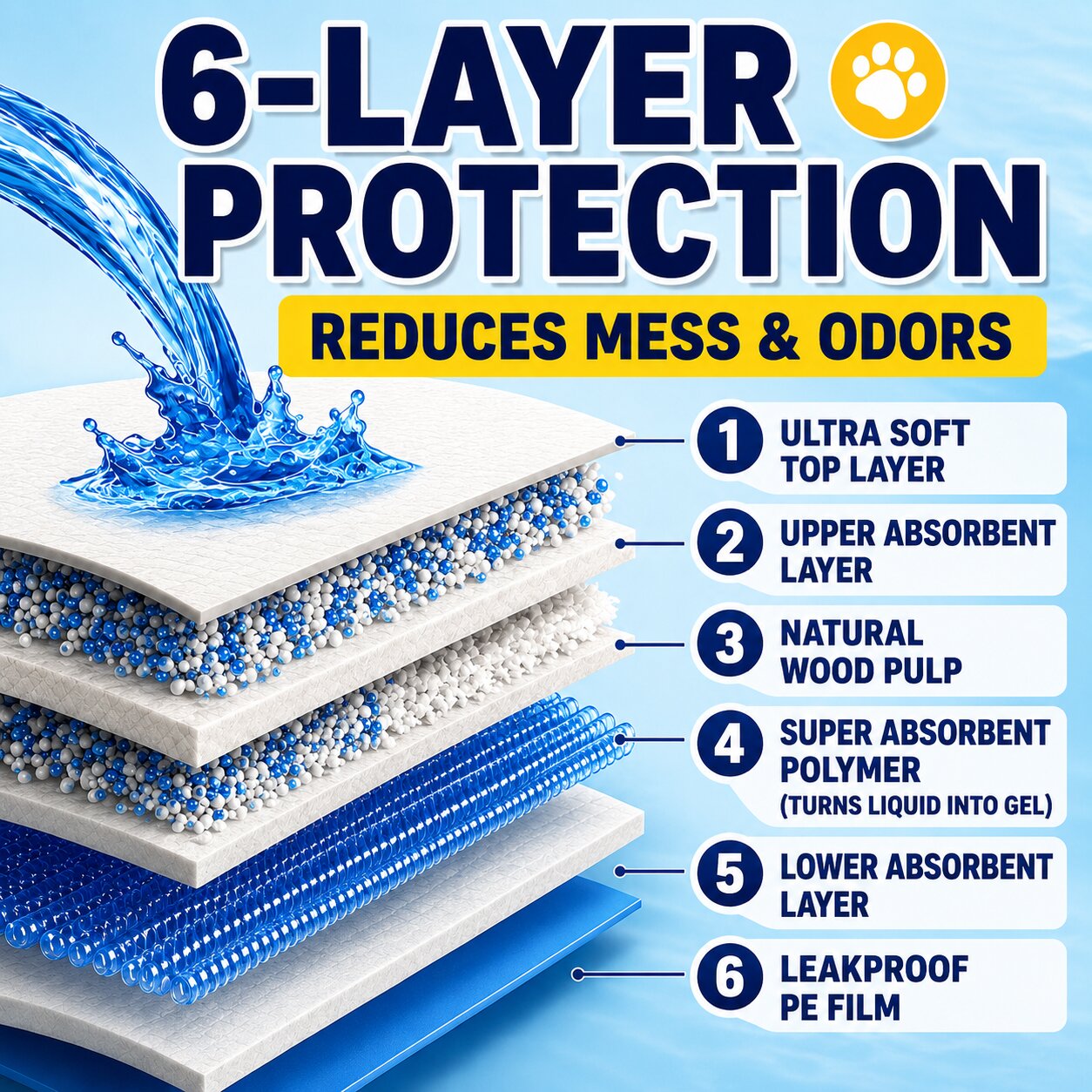 23.6" Dog Pee Pads - 100 Count