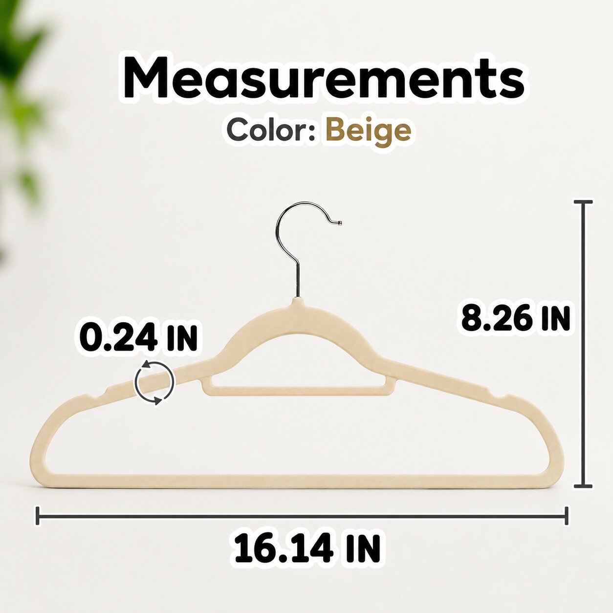16" Slim Velvet Hangers for Women - 10 Pack