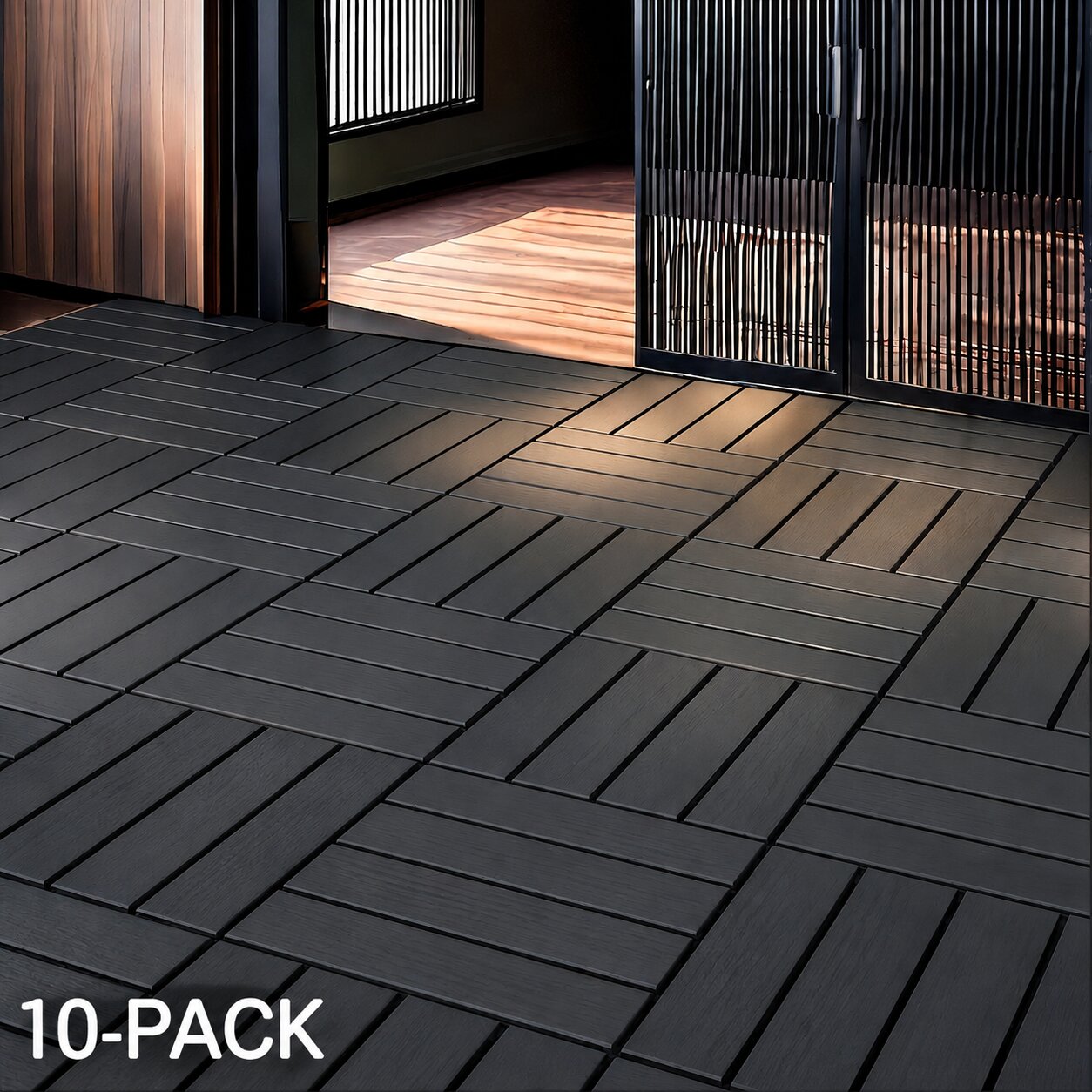 Interlocking Plastic Deck Tiles - 10 Pack