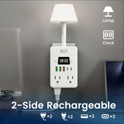 비상등 + 시계 파워 스트립 (멀티탭) 1250W