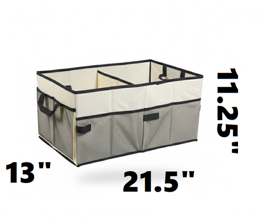 (신품) 차 트렁크 정리박스 - 베이지