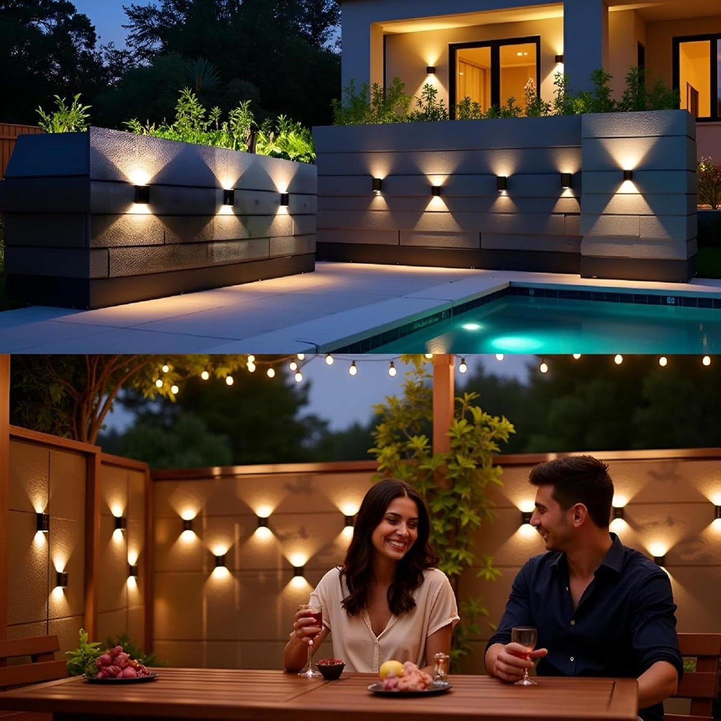 미니 태양광 자동충전 인테리어등 - 4개 세트