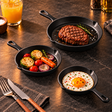 무쇠팬 4개 세트 - 10" / 7.6" / 6.3" / 5.6" (Pre-Seasoned) (본문 확인)
