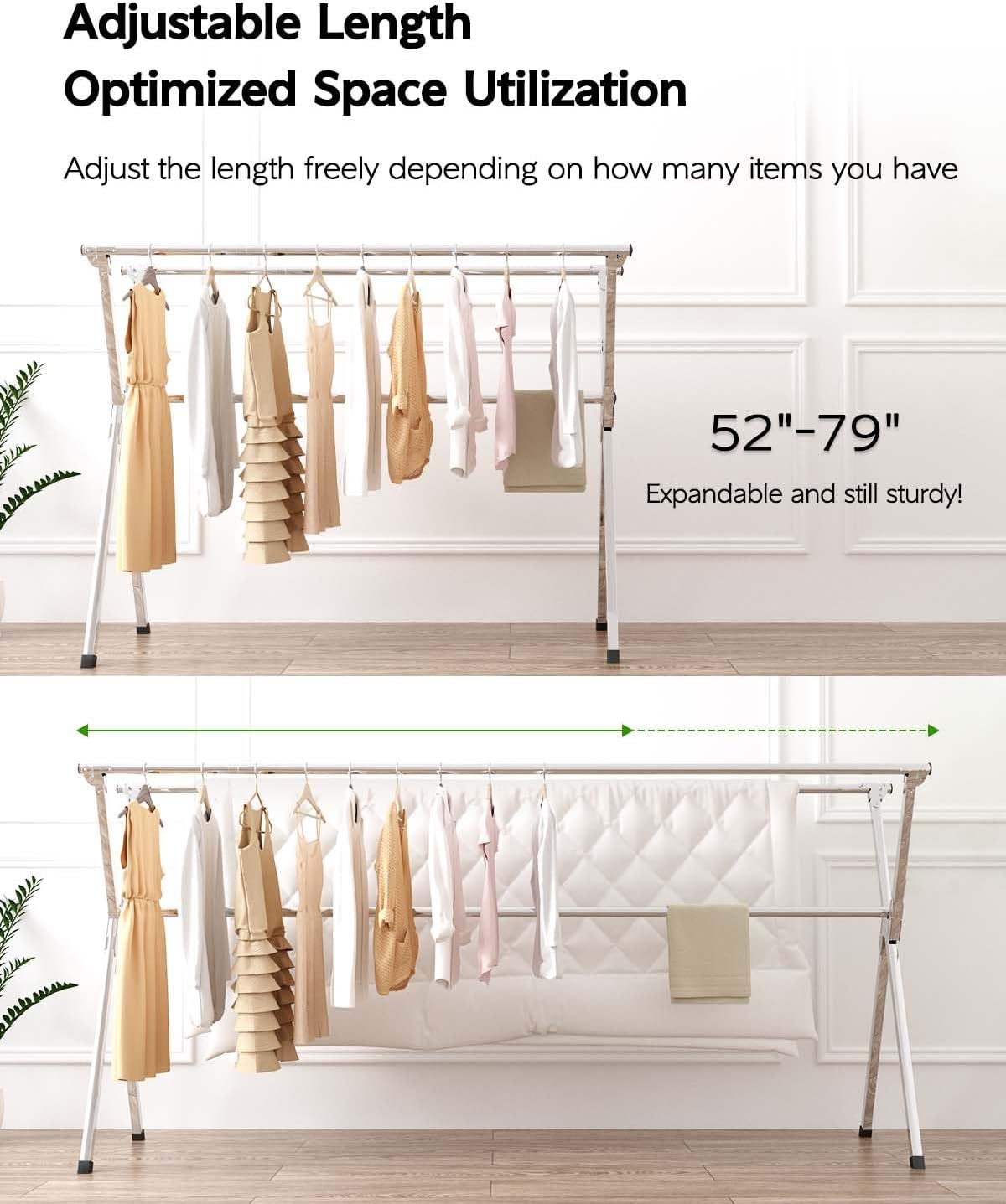 길이조절 이불빨래 건조대