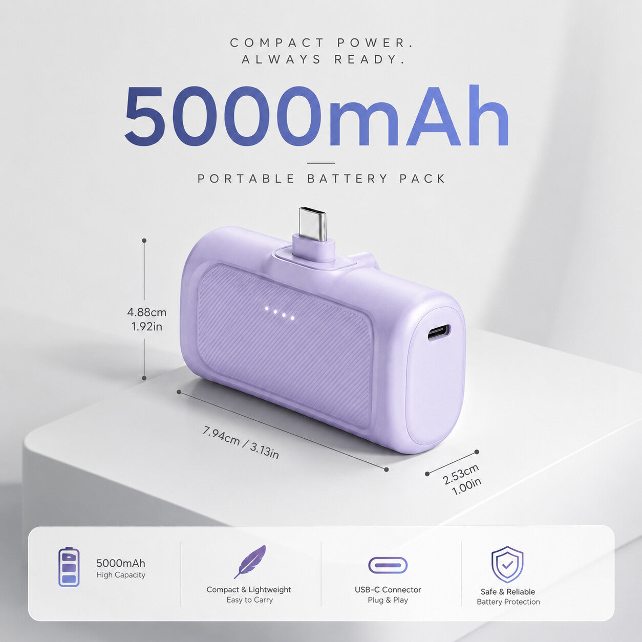 비상용 미니 파워뱅크 - 5000mAh