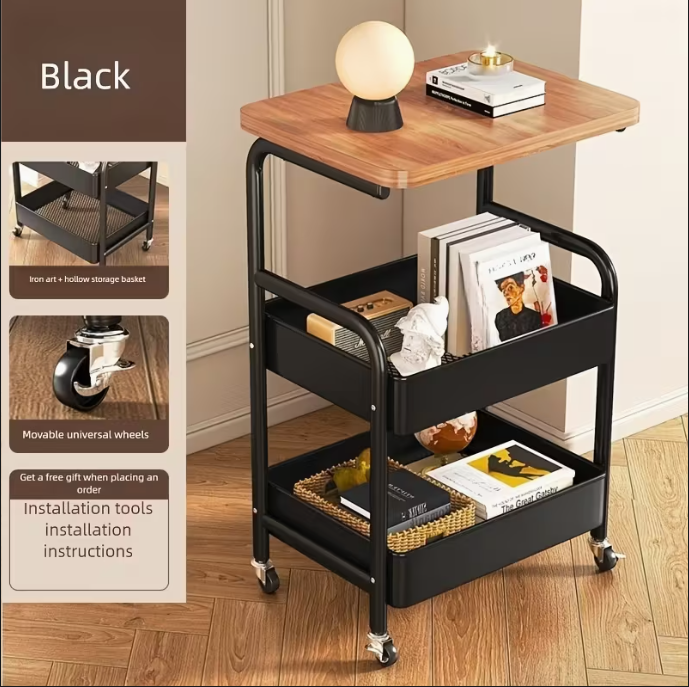 우드탑 3단 메탈 메쉬카트