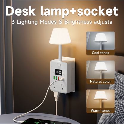 비상등 + 시계 파워 스트립 (멀티탭) 1250W