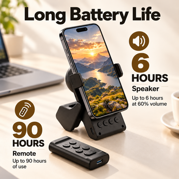 TikTok Remote & 스피커 휴대폰 거치대 - 페이지 터너, 카메라 셔터 (갤럭시 S - 리모컨 비호환)