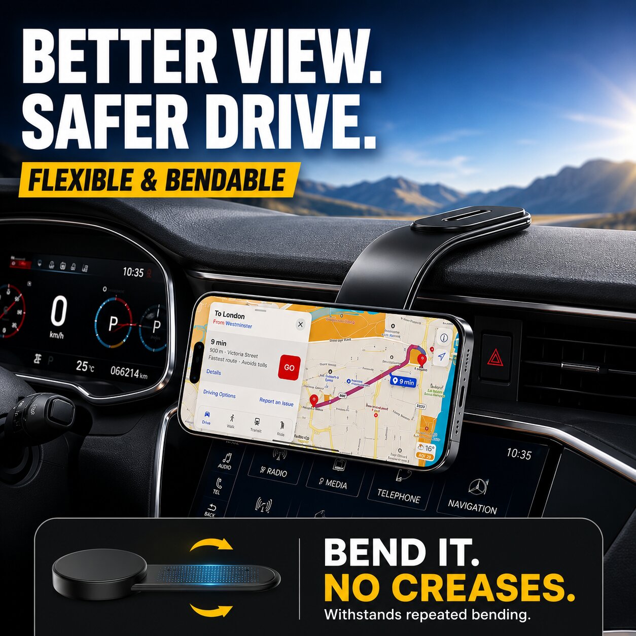 Flexi Magnetic Car Phone Mount