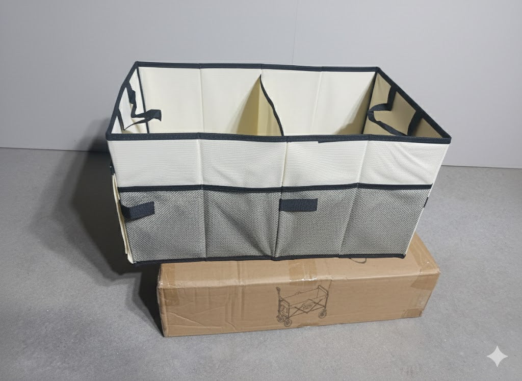 (신품) 차 트렁크 정리박스 - 베이지