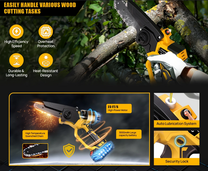 (신품) 6인치 미니 전기톱 650W 23 FT/S 21V 3Ah