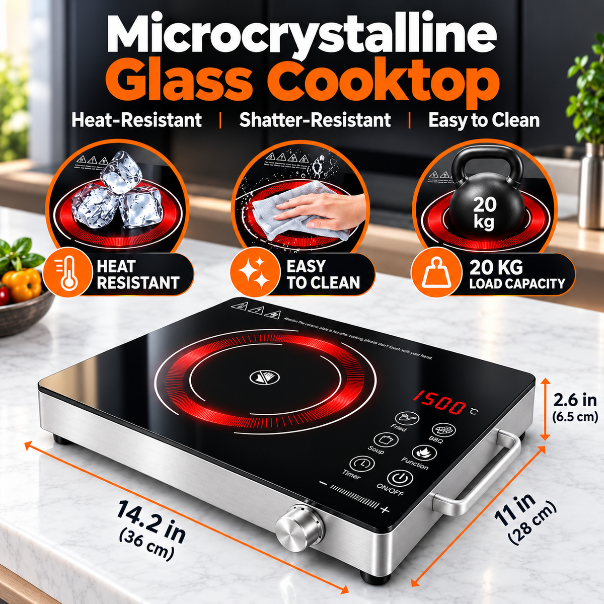 Infrared Ceramic Cooktop 1500W
