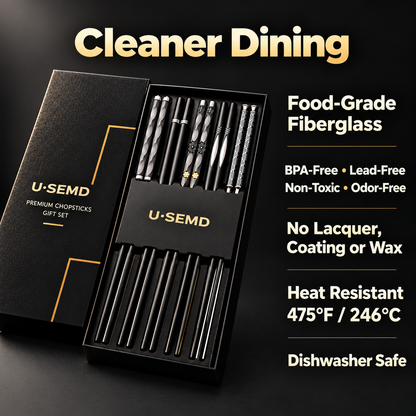 Fiberglass Alloy Chopsticks Set - Reusable (No Box)