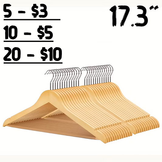 17.3" 나무 옷걸이