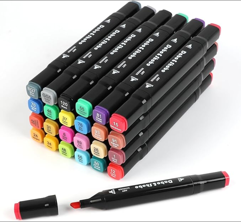 (신품) 더블팁 형광 마커 24개 Set