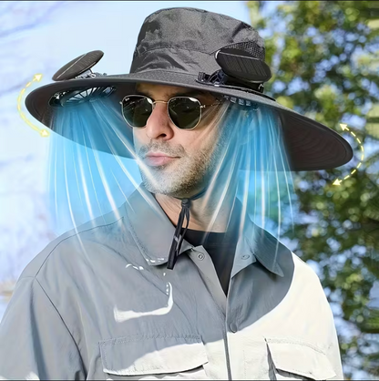 (신품) 밭일/등산용 선풍기 모자 (Free 사이즈)