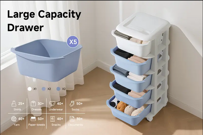 (신품) 5단 플라스틱 서랍