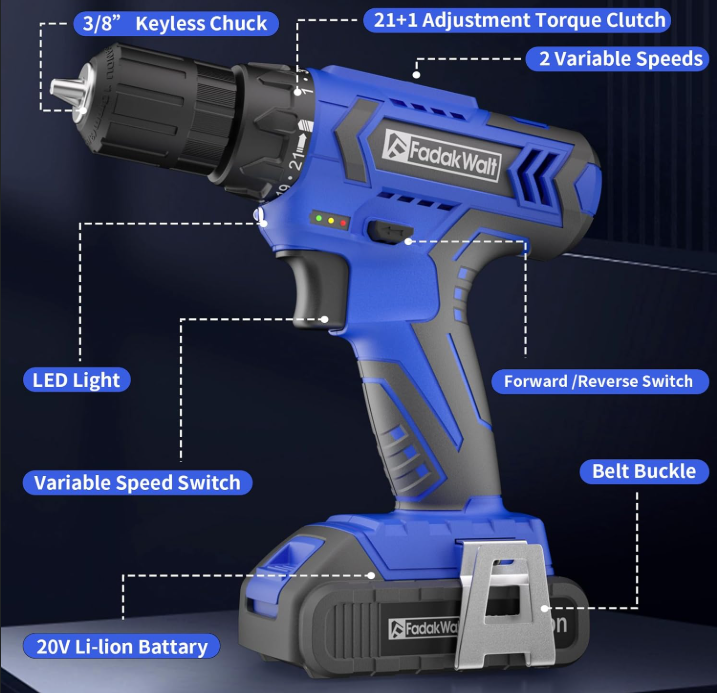 (신품) 20v 280in-lbs 3/8 드릴