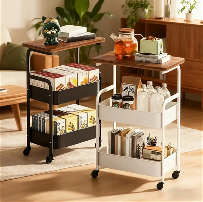 우드탑 3단 메탈 메쉬카트