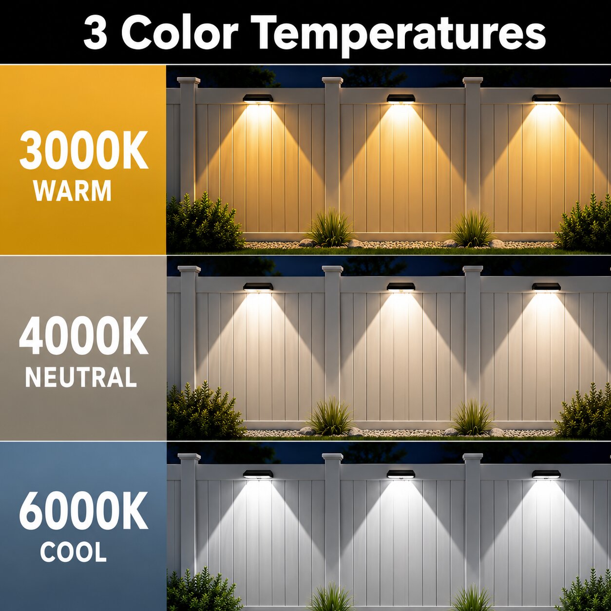 Solar Fence / Garden Lights - 2 Pack