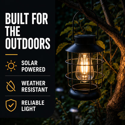 Vintage Solar Metal Lantern